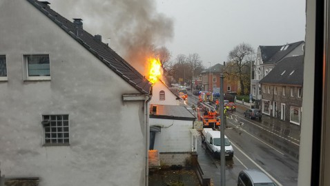 Dachstuhlbrand in Höhscheid